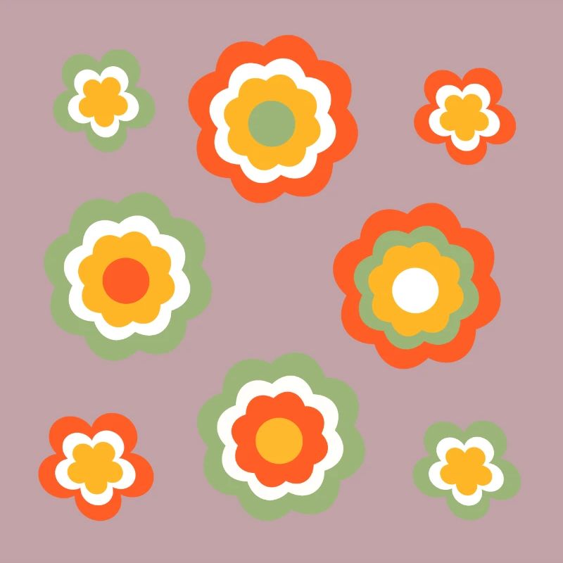 70s Flower Pattern