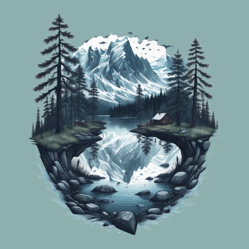 Berglandschaft mit See