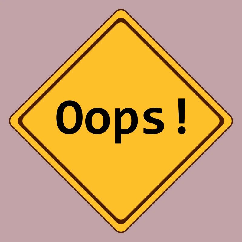 error, oops!, anpassbar