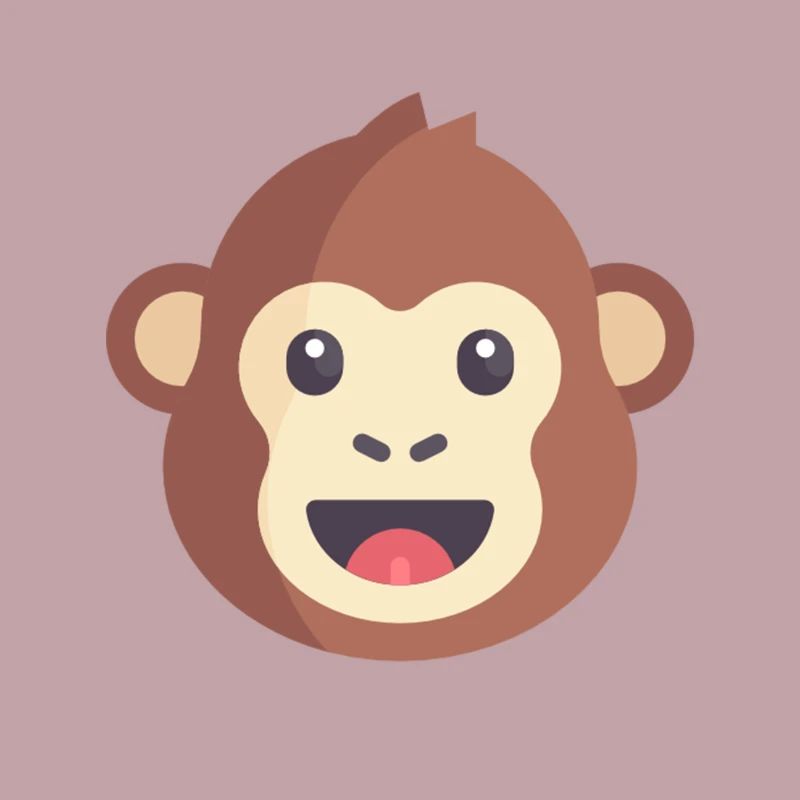 émoticône de singe marron
