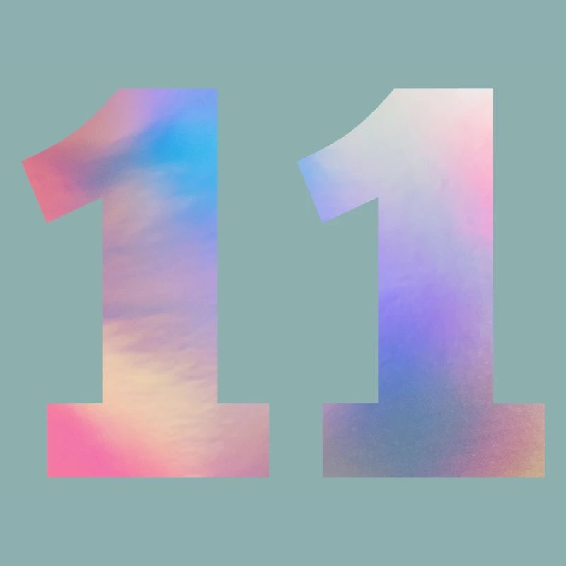 Numéro 11 coloré