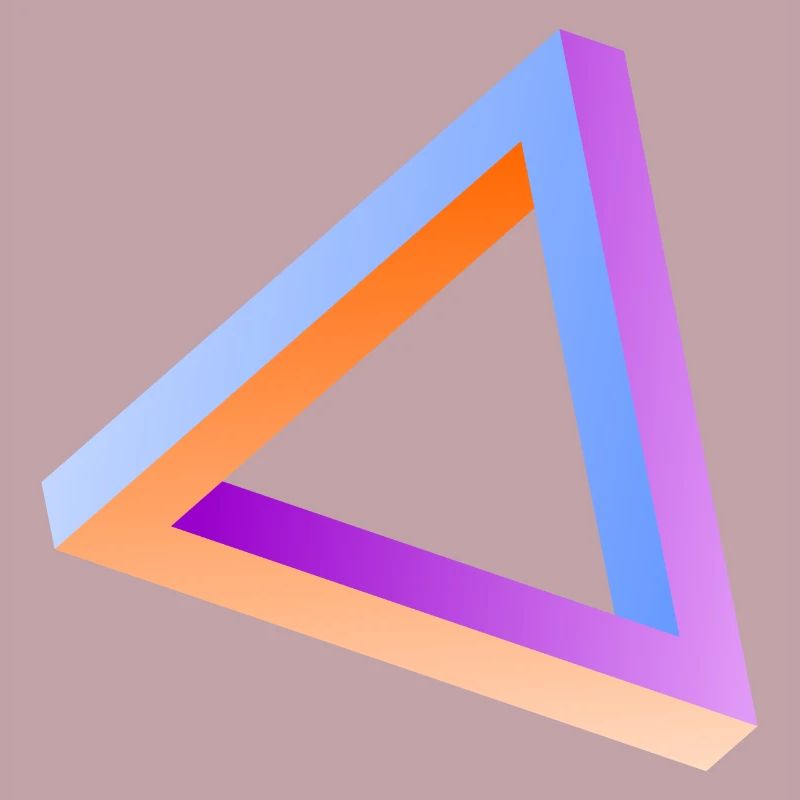Illusion d'optique triangle impossible
