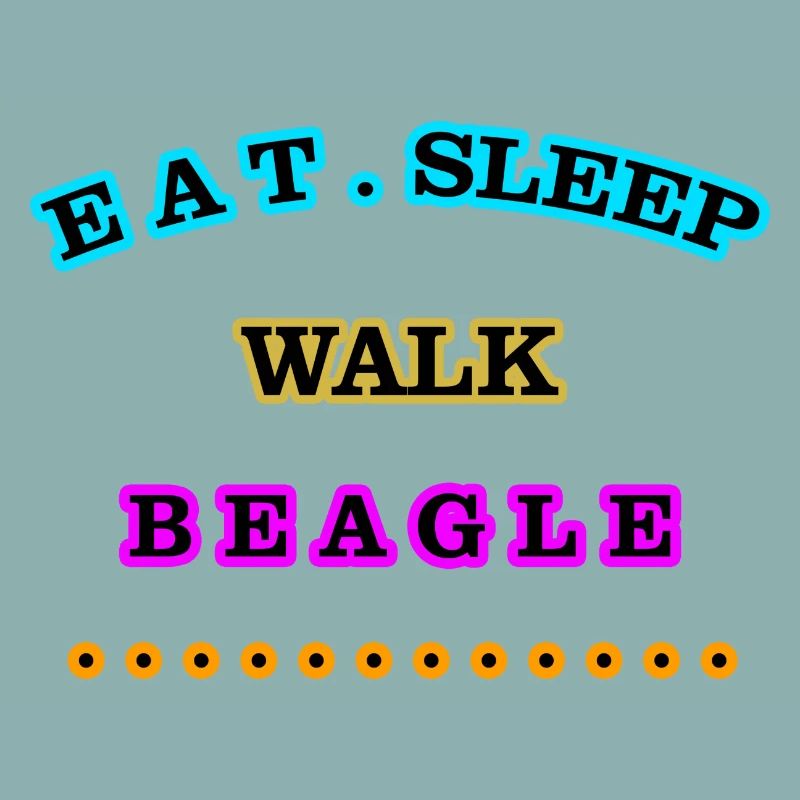 Essen, Schlafen, Spazierengehen, Beagle