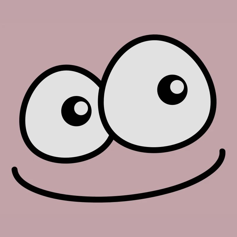 Lächelndes Comic Cartoon Gesicht Freches Grinsen