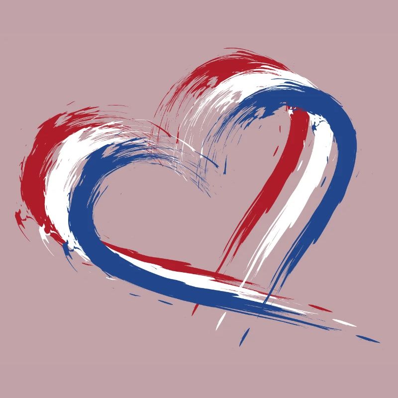 Drapeau, de, pays-bas, drapeau, couleurs, coeur