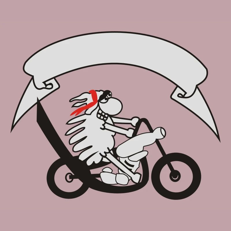 Bikerschaf mit Banner
