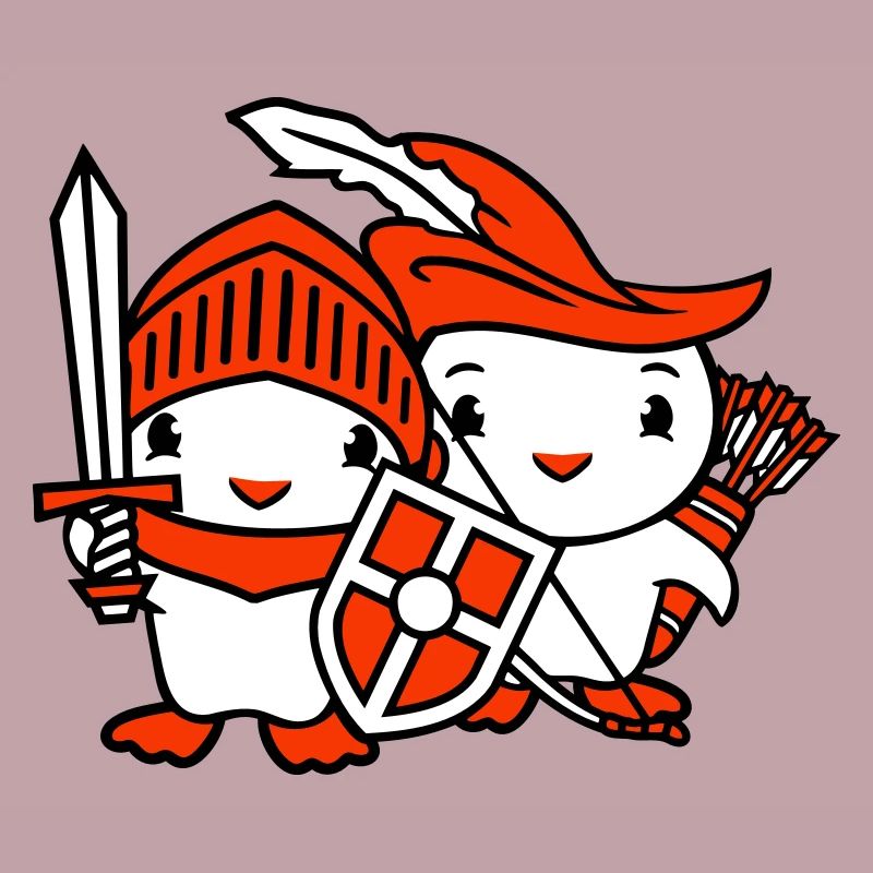 2 Ducks Knight Archer Épée Bouclier Combattant