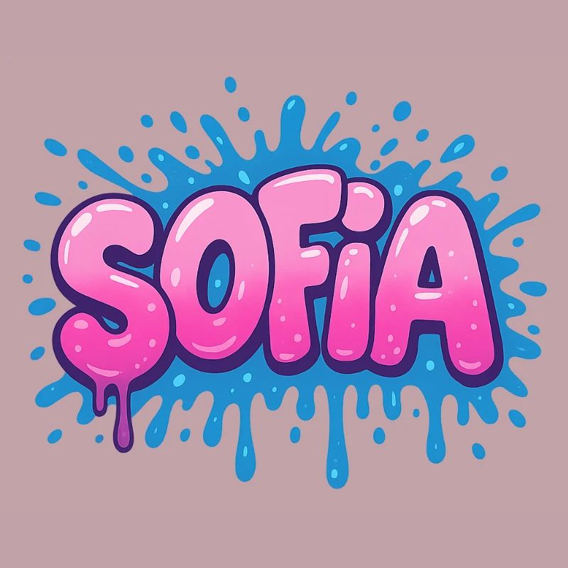 Graffiti SOFIA Name Gift Ideal druckbar auf