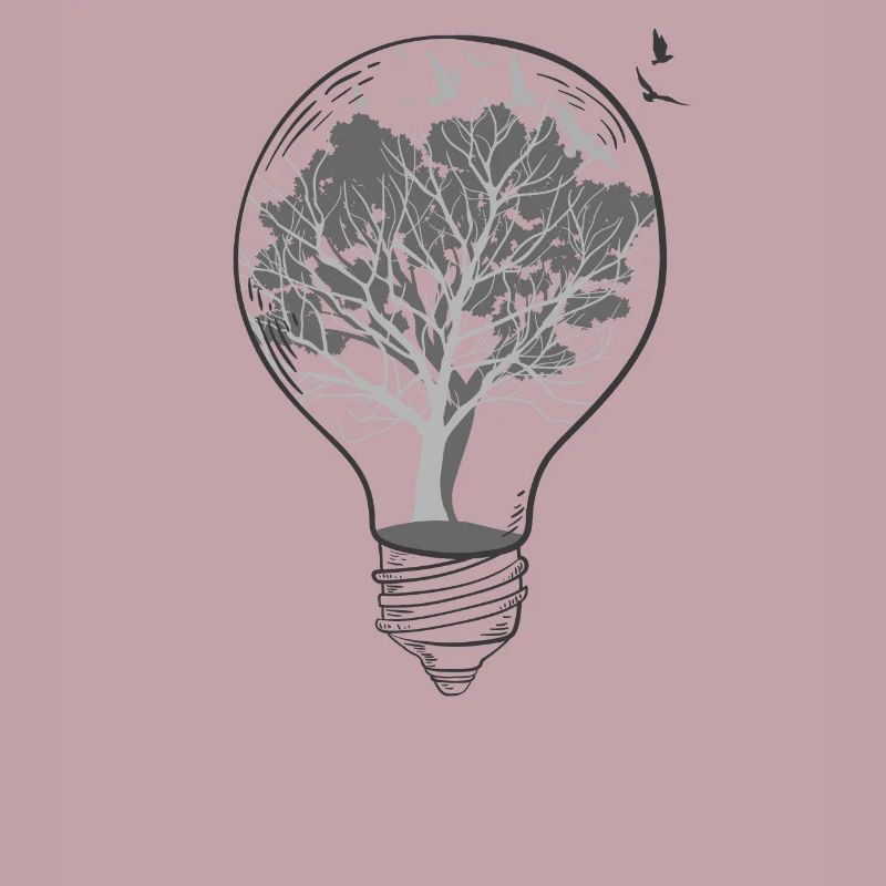 Lightbulb Arbres Noir Blanc