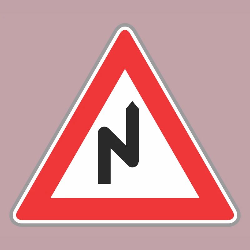 zig signe de route zag droit chemin