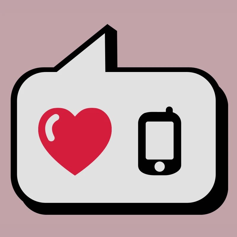Sprechblase i love telefonieren
