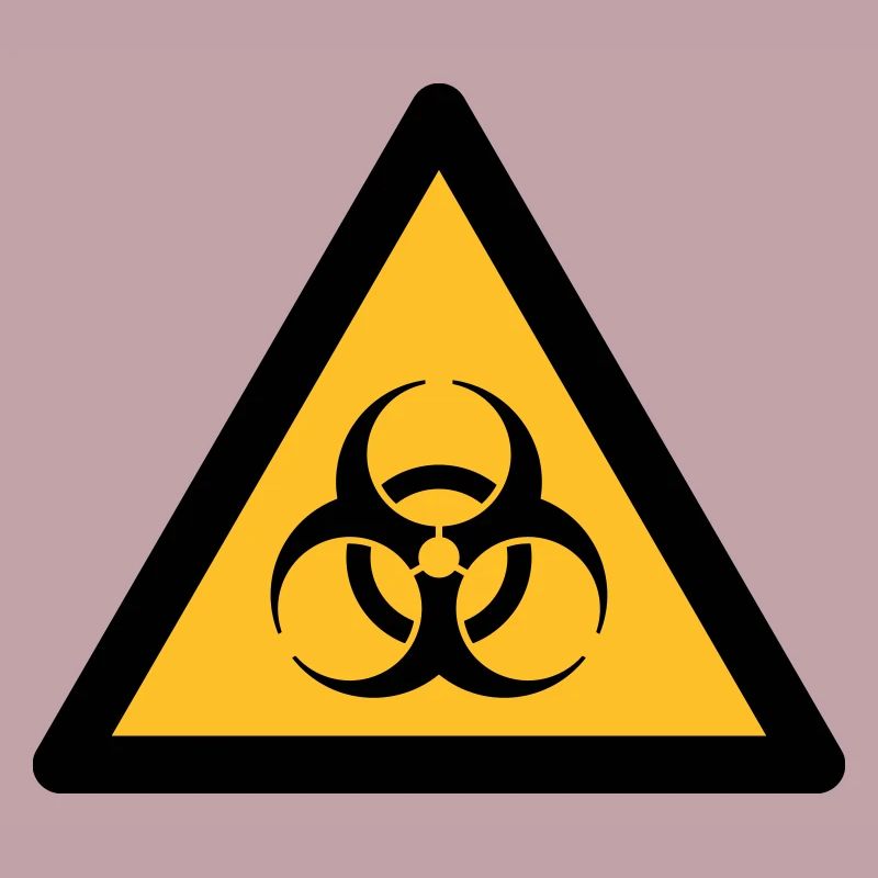 Gefahrensymbol - Biohazard (2-farbig)