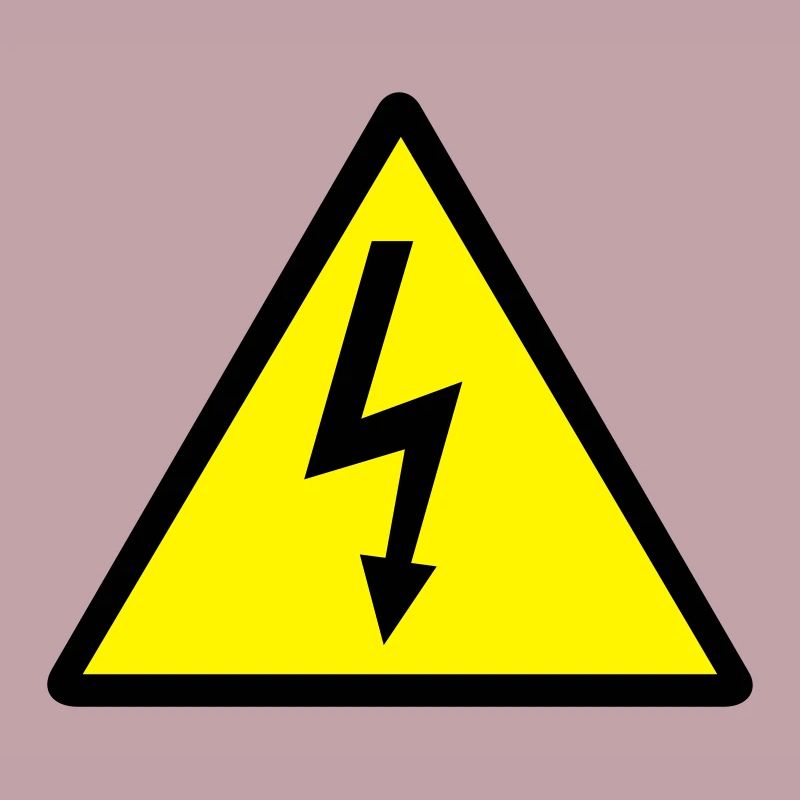 Attention,Symbole,Foudre,Électicité