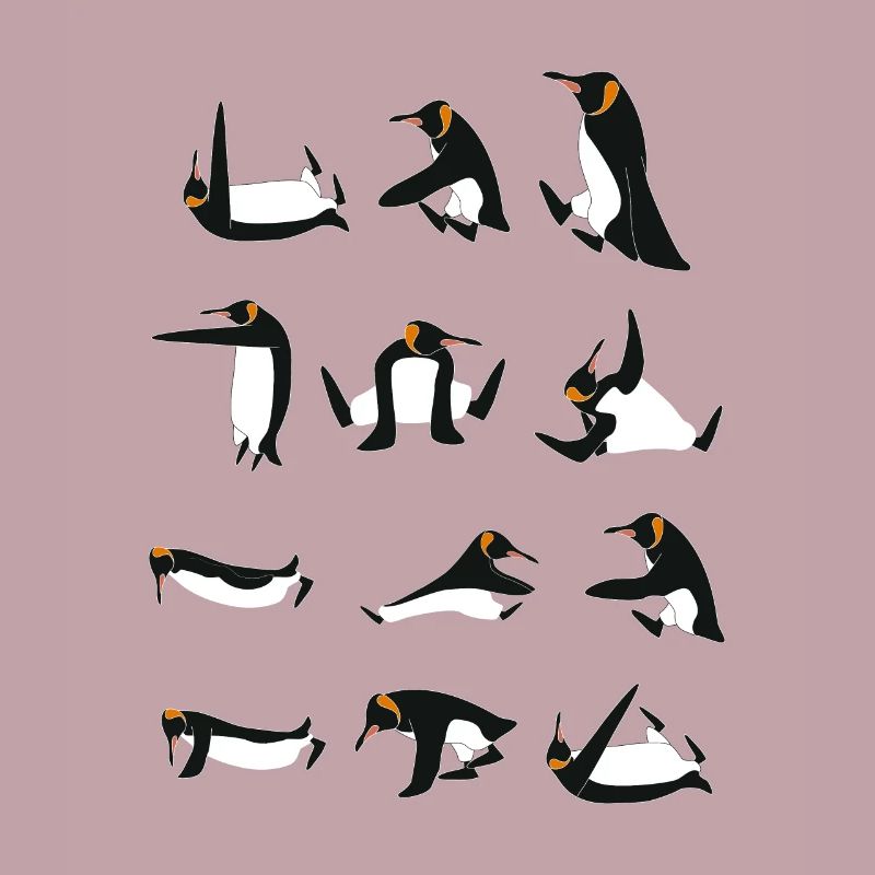 Penguins doing Yoga