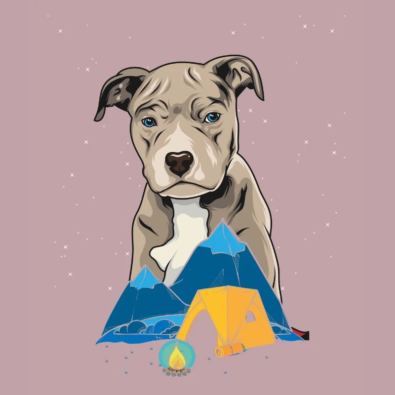 Pit Bull Terrier Pitbull Camping Camping cadeau