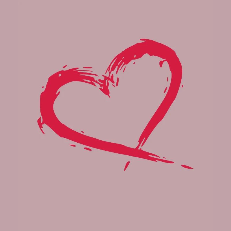 Coeur Rouge Conception Brosse Graphique Vector vectoriel