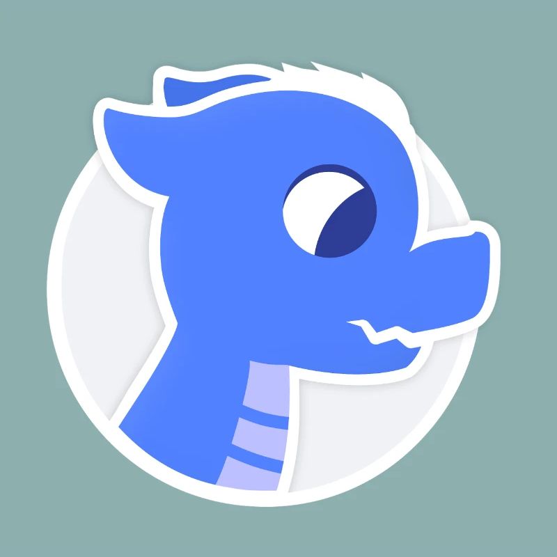 Cute Blue Cozy Dragon