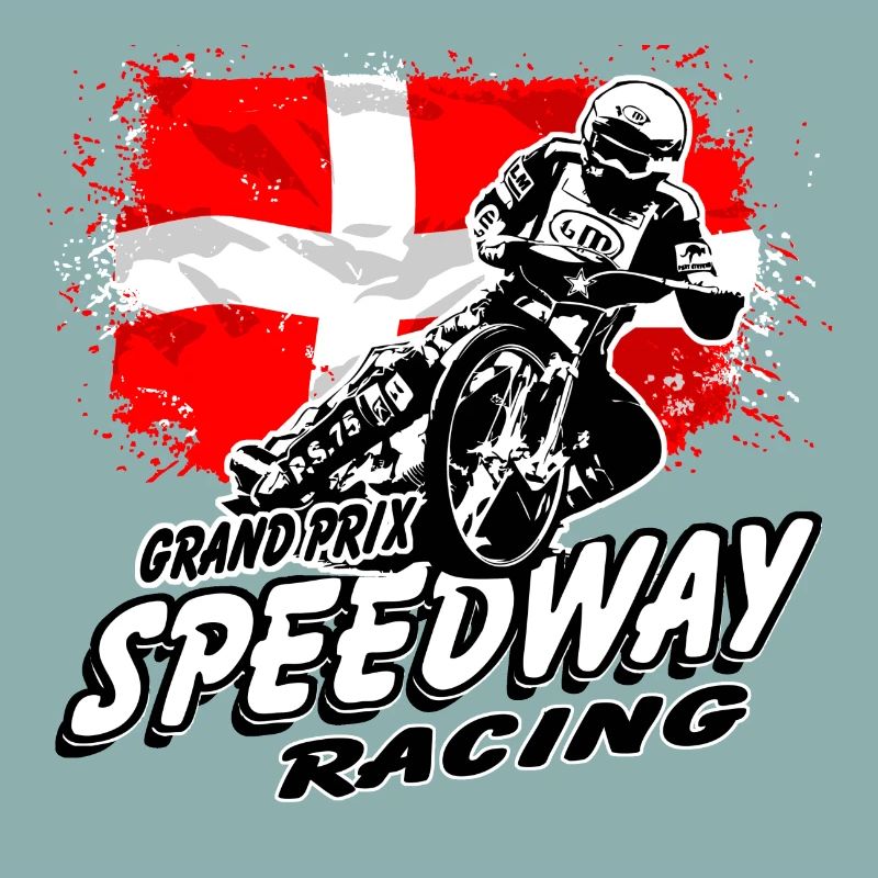 Speedway - Denmark Flag