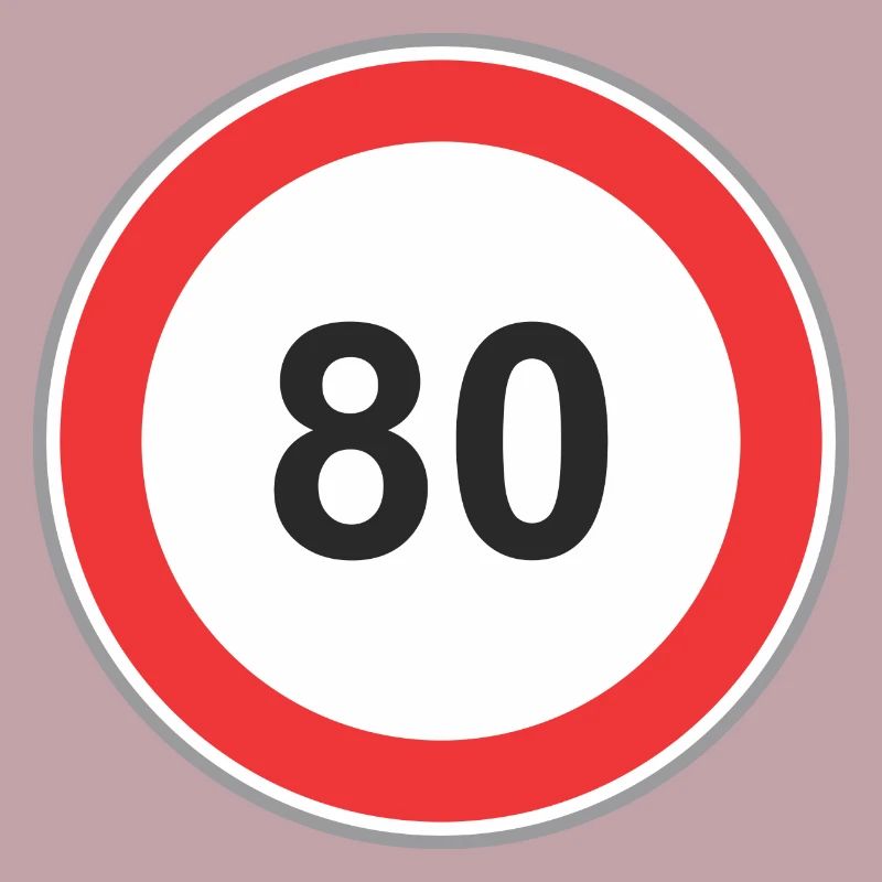 Road sign 80