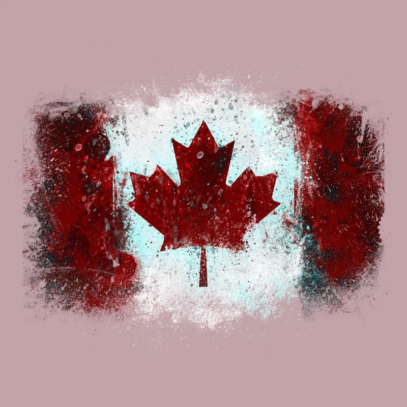 Canadian Flag Graffiti