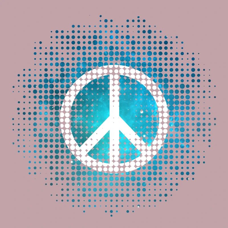 Peace Symbol Love Harmony Freedom Dots Summer