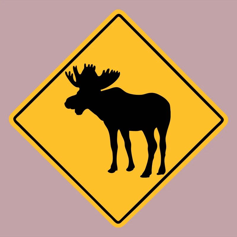 Moose Road Sign