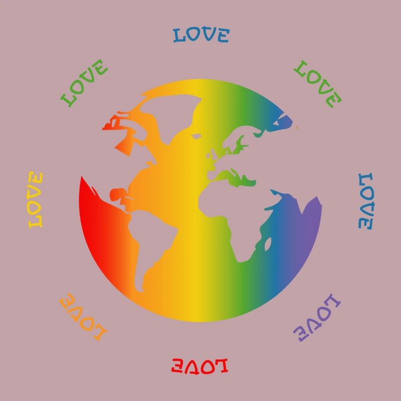 Regenbogen Weltkugel Love world