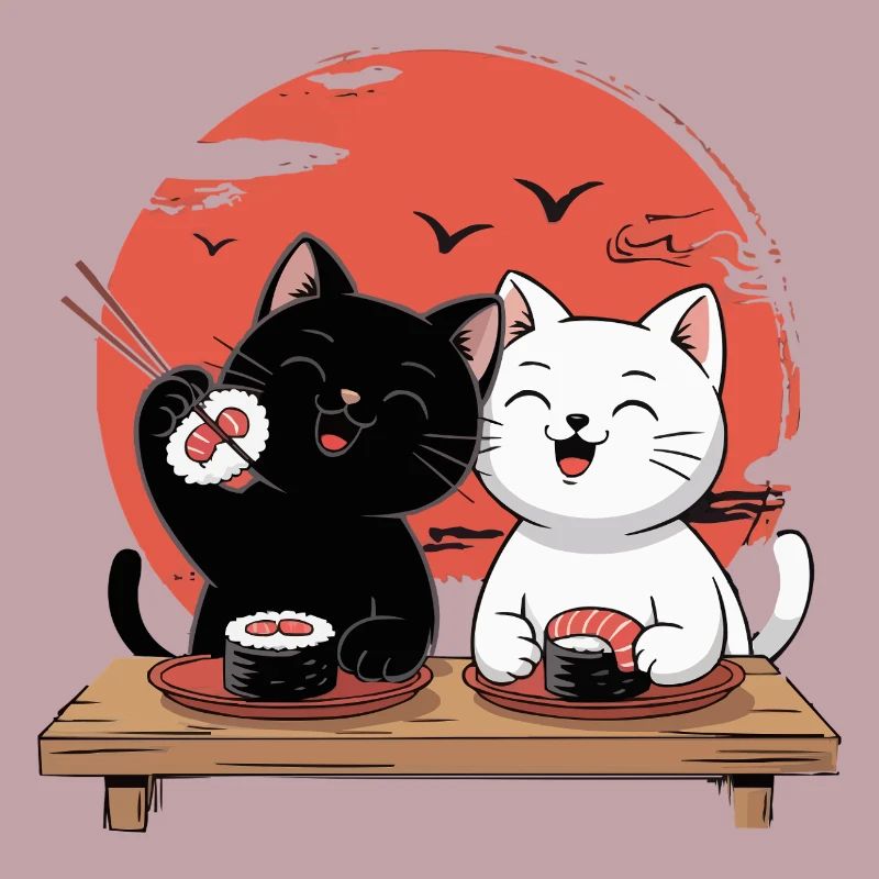 Sushi Cats - Mignon design de chat japonais