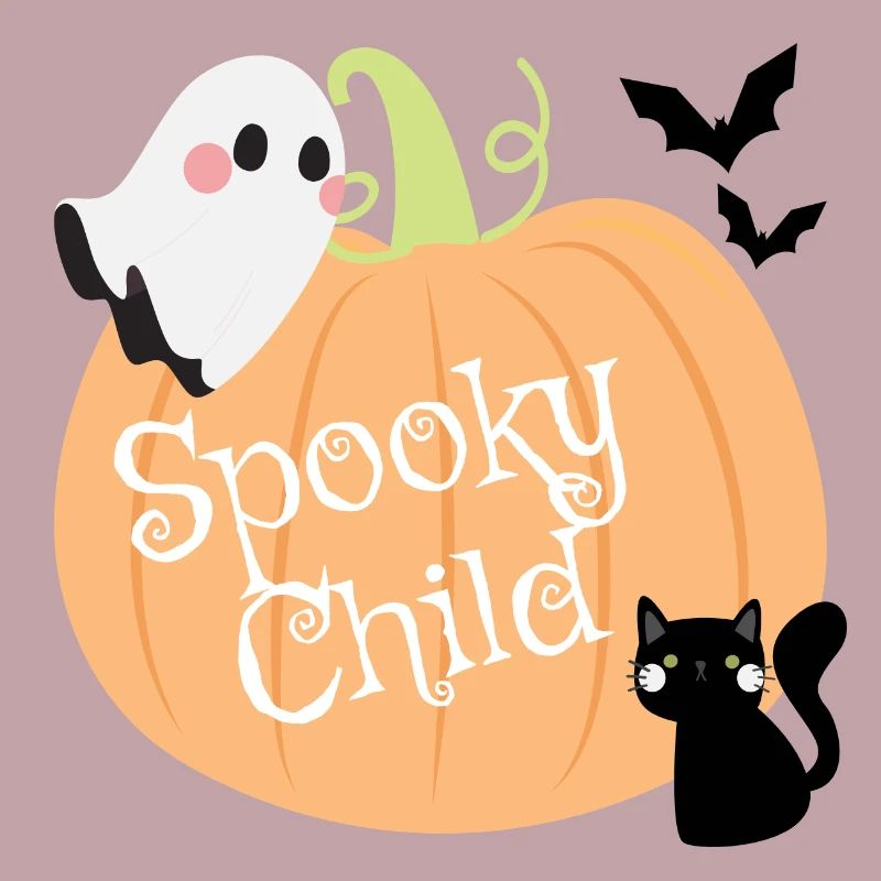 Spooky Child – Halloween Pumpkin, Ghost & Cat