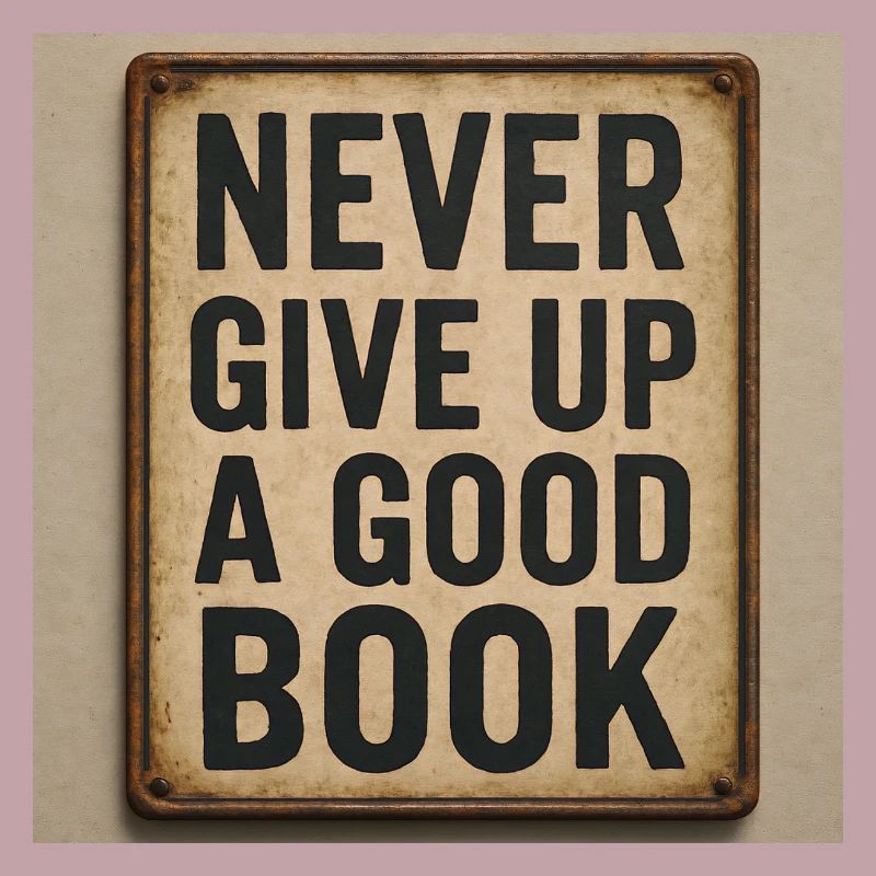 Gib niemals ein gutes Buch auf