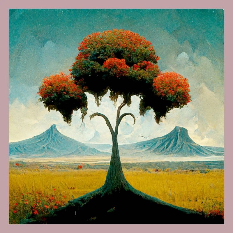 Surrreal Landschaft Baum Einsamkeit Berge