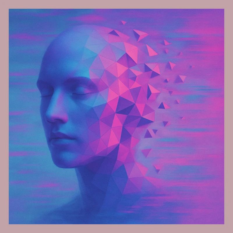 Futuristischer Kopf im Digital Stil