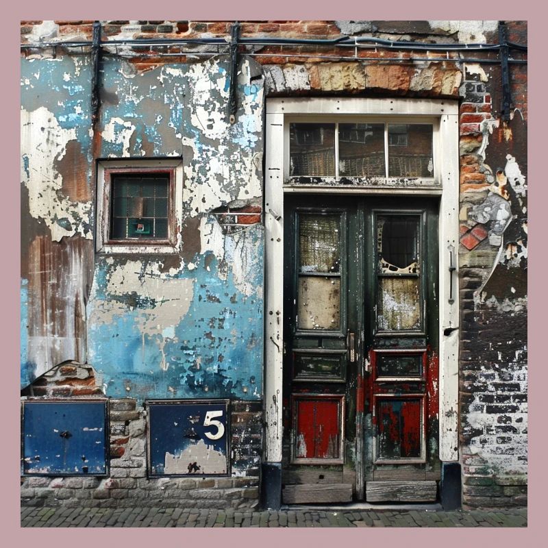Lost Place Front Door No. 5 Leave Dilapidated Urban