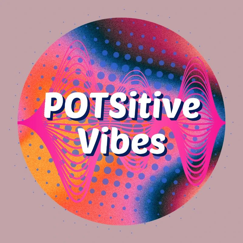 POTSitive Vibes Ondes de fond colorées
