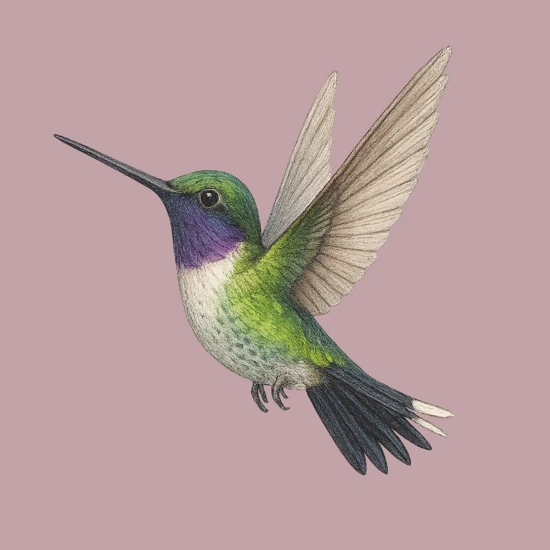 Smaragd-Kolibri mit violettem Glanz