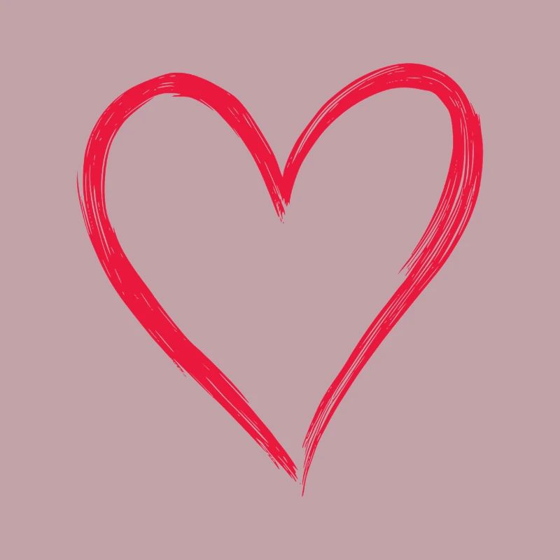 Süßes Herz Hand Gezeichnet Liebe