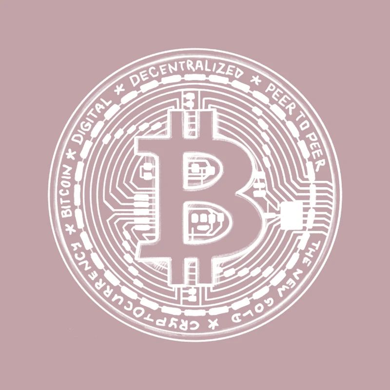 Crypto - Handgezeichnete Bitcoin-Münze