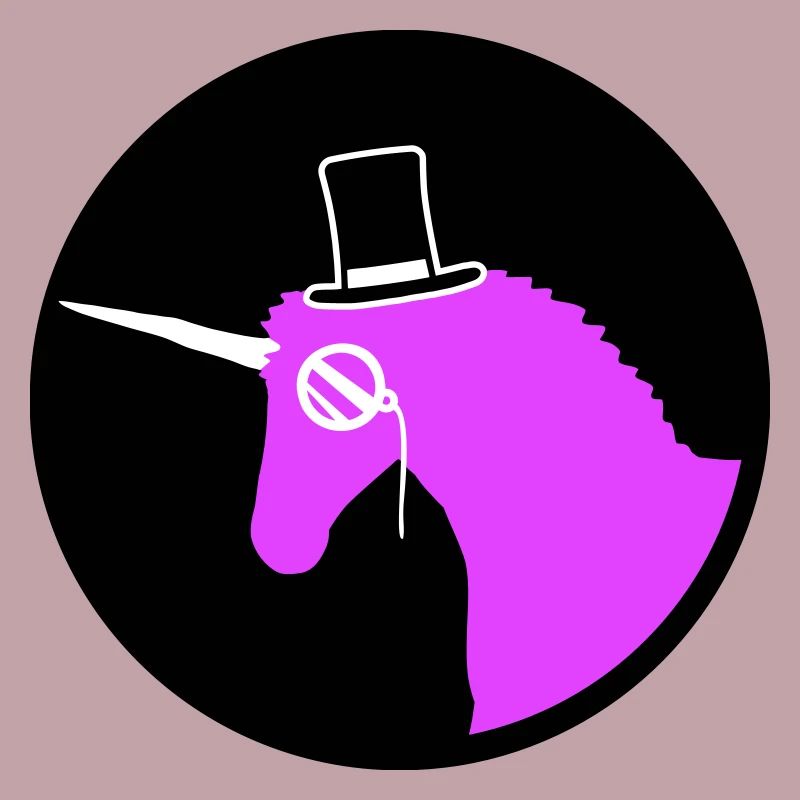 Licorne Sir Gentleman Mr. Rich Monocle Chapeau haut de forme