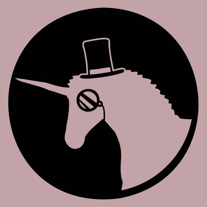 Licorne Sir Gentleman Mr. Rich Monocle Chapeau haut de forme