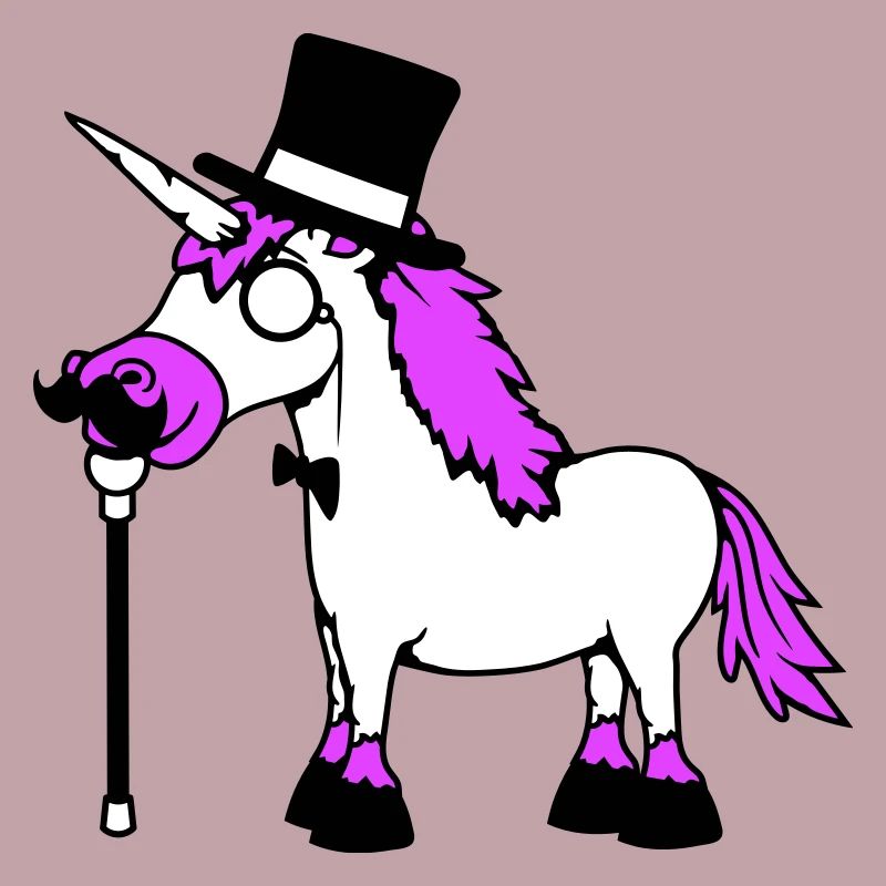 Licorne Sir Gentleman Mr. Rich Monocle Chapeau haut de forme