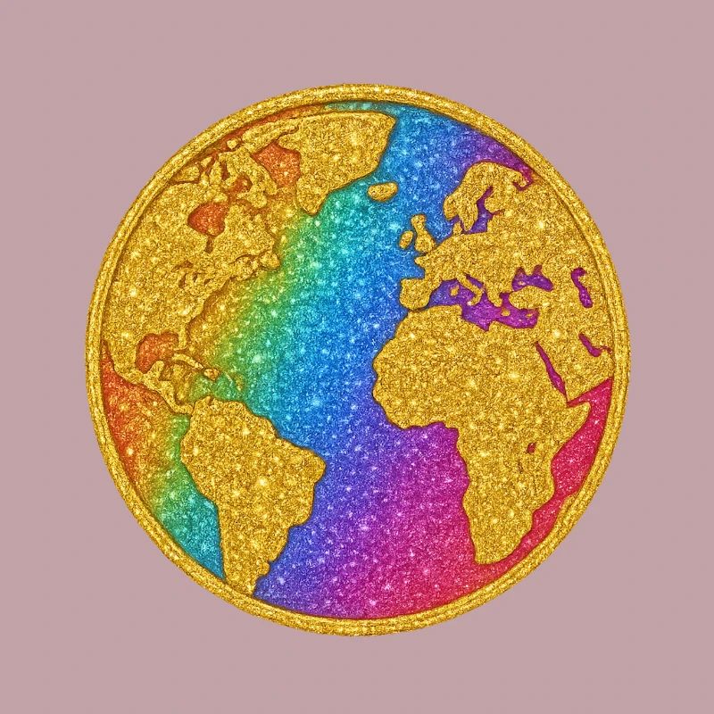Glitter Earth World Glitter Gold Sequins