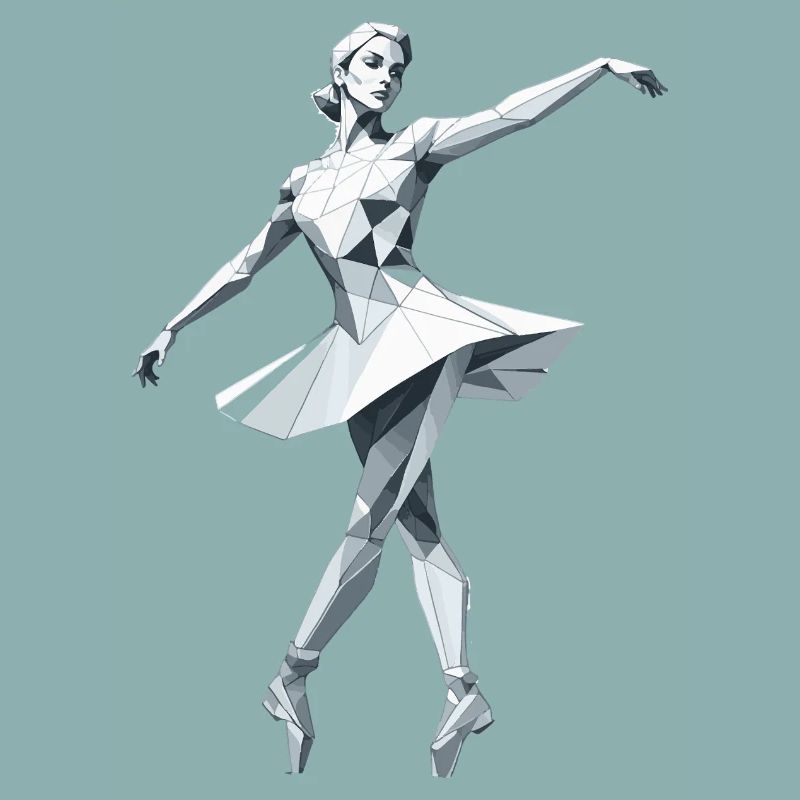 Low Poly Ballerina - Ballet Design