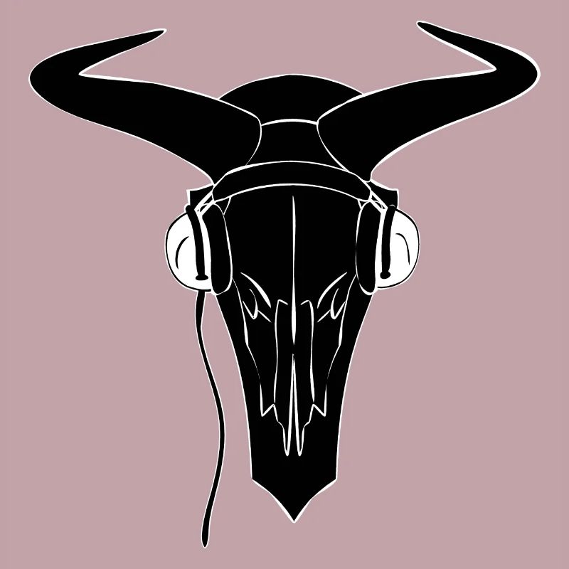 Bison Skull b/w