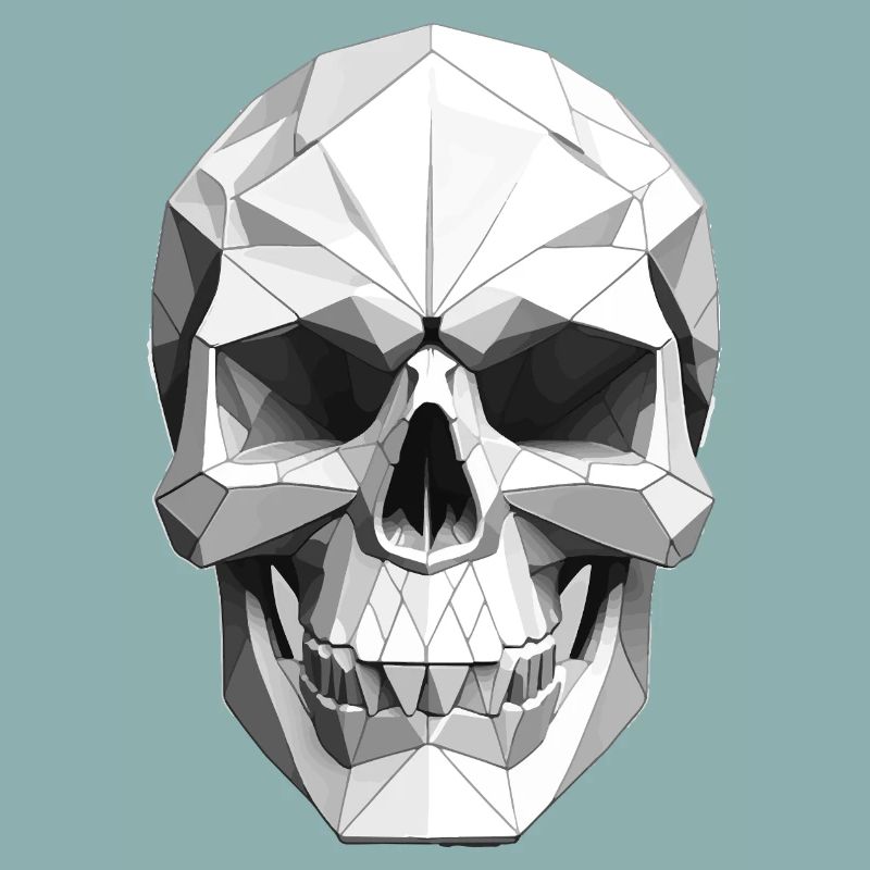 Crâne - Design Low Poly