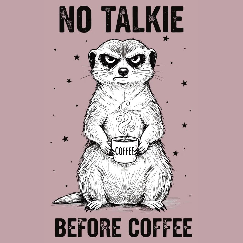 Pas de conversation devant un suricate amateur de café