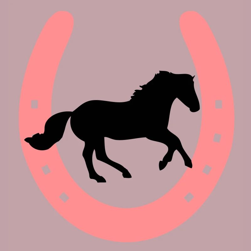Fer à cheval avec cheval au galop