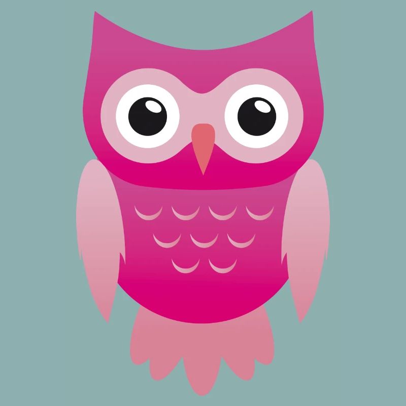 Comic Eule pink im Vector Design