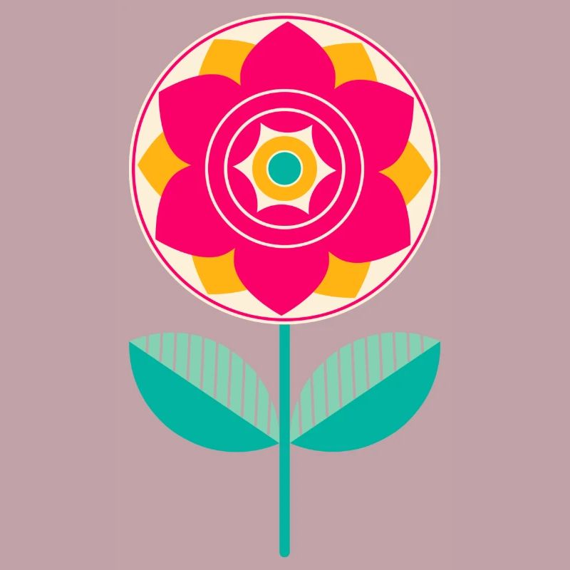 Fleur colorée mignonne