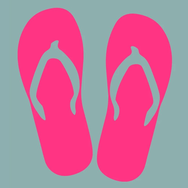 Flip Flop: Eté: Amour: Fleur: Mer: plage