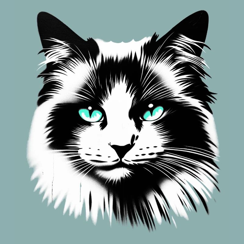 Visage de chat sympathique